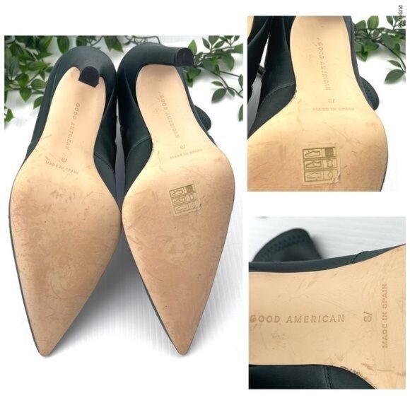 Good American The Icon Green Satin Bootie in size 8.5 - Picture 12 of 13